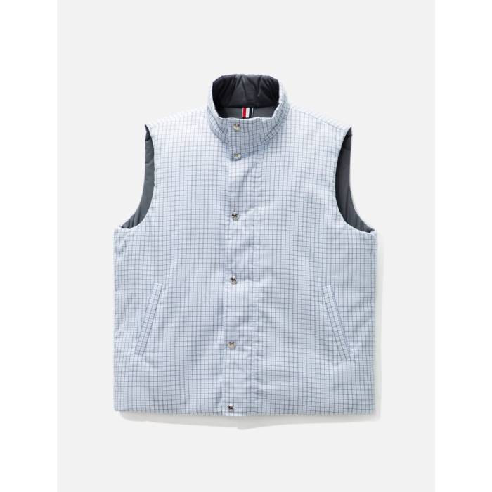 �ȥ� �֥饦�� Thom Browne �� 4-Bar Reversible Vest Men Medium Blue �� ��С����֥� �٥��� ��󥺥ե��å�...