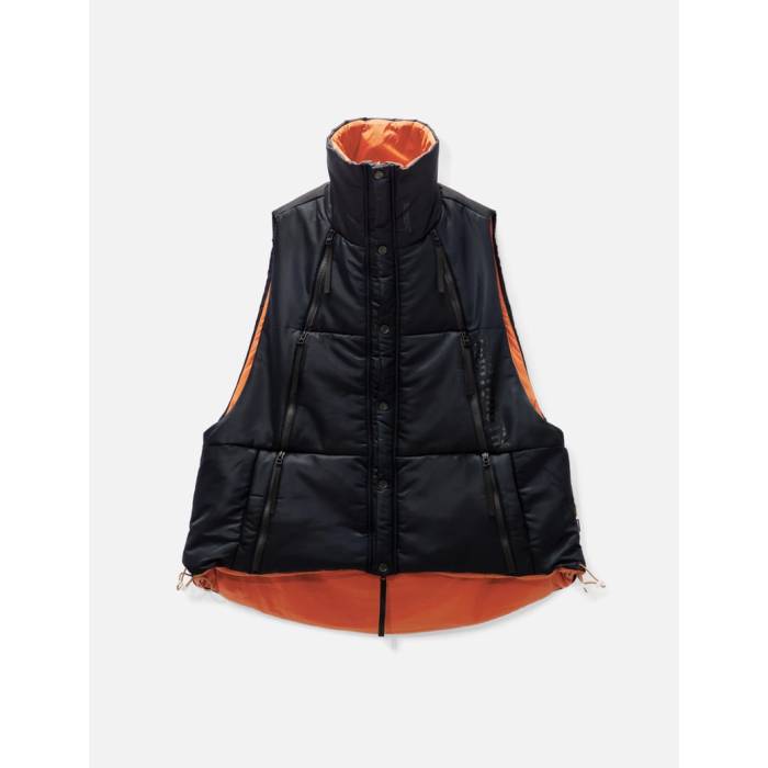 Goopimade 【 "Gmt-01V" 2-Way Padded Down Vest Men Black/Pumpkin 】 Padded パッド ダウン ベスト ..