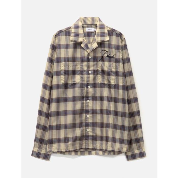 ブランド名Rhude性別Men(メンズ)商品名Sheer Plaid Button Downカラー・Tan