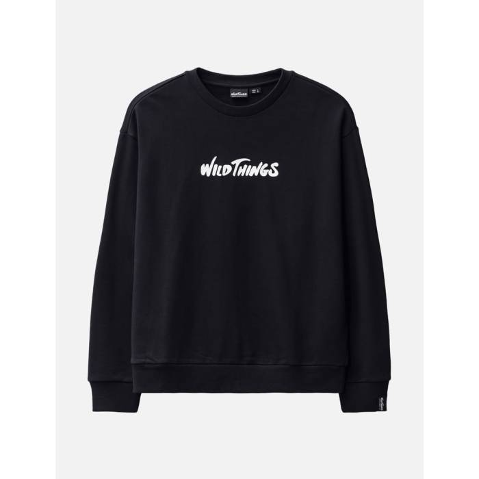 Wild Things �� Logo Crewneck Men Black �� ���� ��󥺥ե��å���� �ȥåץ� �������å� �ȥ졼�ʡ� ��� ���� �֥��...