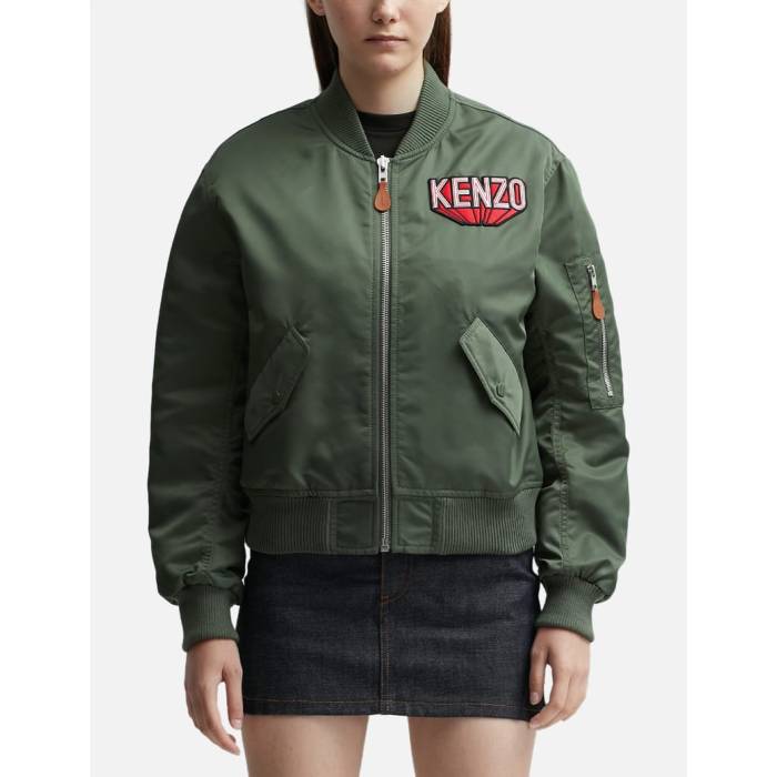 ケンゾー Kenzo 【 3D Bomber Jacket Women Dark Khaki 】 Jacket ジャケット レディースファッション コート ジャケット レディース ..