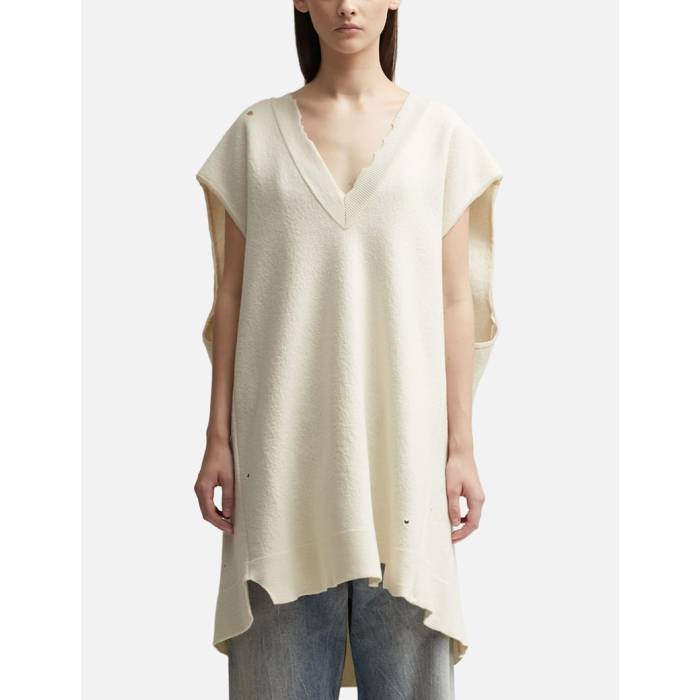 メゾン マルジェラ Mm6 Maison Margiela 【 V-Neck Sleeveless Dress Women Off White 】 Vネック Sleeveless ノンスリーブ ドレス レディース 白色 ホワイト