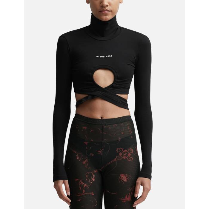 Ottolinger 【 Otto Wrap Loop Top Women Black 】 wrap ラップ レディース 黒色 ブラック