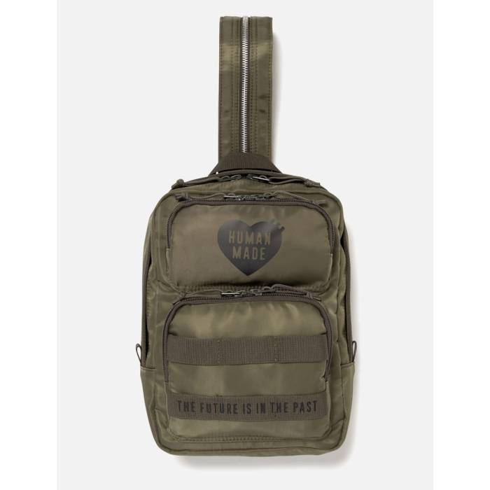 �ҥ塼�ޥ�ᥤ�� Human Made �� One Shoulder Bag Unisex Olive Drab �� �Хå� ��˥��å��� olive ���꡼��