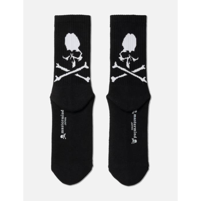 Mastermind Japan 【 Color Blocking Socks 2 Men Black / White 】 ソックス・靴下 メンズ 黒色 ブラック 白色 ホワイト