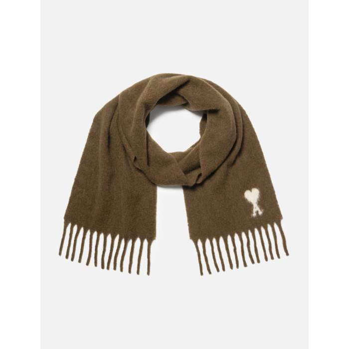 アミ Ami 【 Alpaca De Coeur Scarf Unisex Hazelnut 】 スカーフ ユニセックス