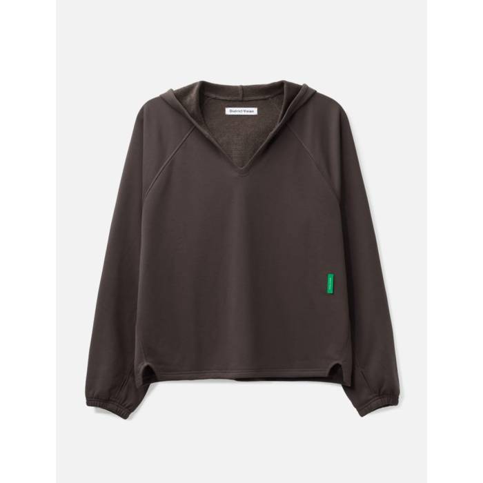 District Vision 【 Open Neck French Terry Hoodie Men Umber 】 フーディー パーカー メンズ