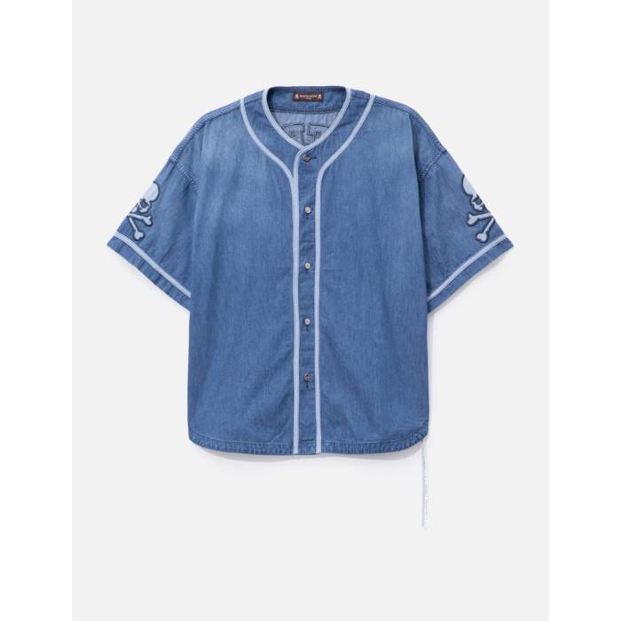 Mastermind Japan 【 Baseball Denim Shirt Men Indigo 】 ベースボール デニム メンズ 藍色 インディゴ