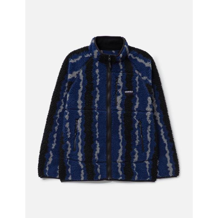 グラミチ Gramicci 【 Ripple Sherpa Jacket Men Navy Ripple 】 Jacket ジャケット メンズ 紺色 ネイビー