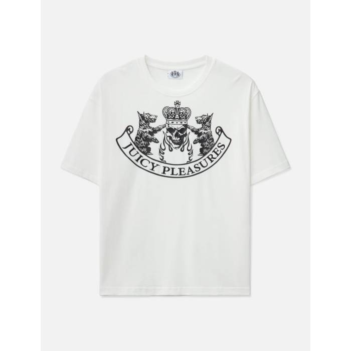 プレジャーズ Pleasures 【 X Juicy Couture Skull Crest Heavyweight Shirt Men White 】 メンズ 白色 ホワイト