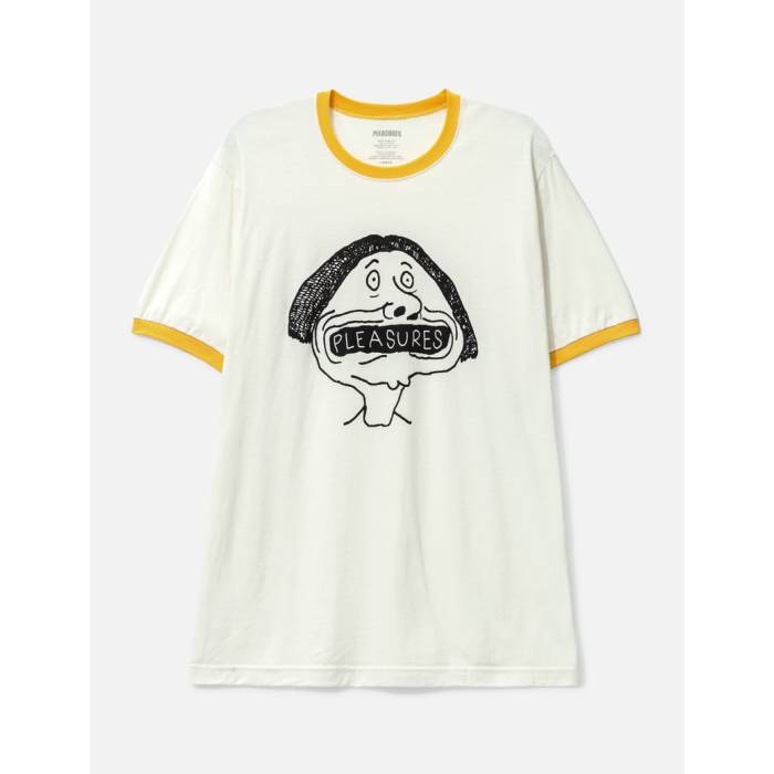 プレジャーズ Pleasures 【 Mouthful Ringer T-Shirt Men Natural 】 Tシャツ メンズ ナチュラル