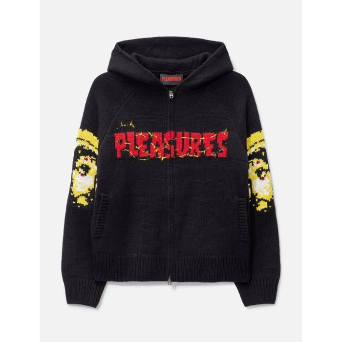 プレジャーズ Pleasures 【 Chosen Knitted Hoodie Men Black 】 フーディー パーカー メンズ 黒色 ブラック
