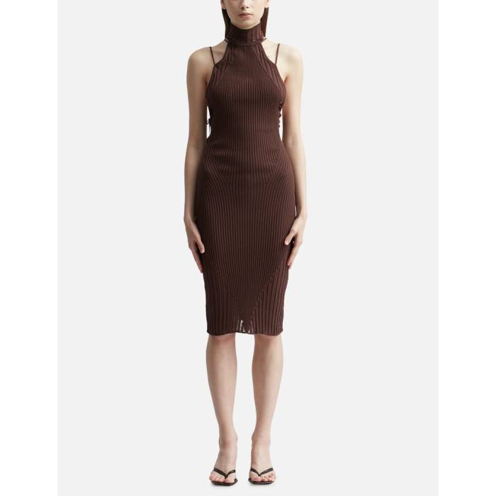 �� Knitted Midi Dress Women Nude �� �ɥ쥹 ��ǥ�����