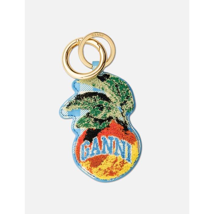 ���ˡ� Ganni �� Apple Keyring Women Alaskan Blue �� �Хå� ��ʪ �֥��ɻ��� ���� ������ �����ۥ���� ����������...