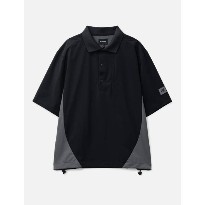 Manors Golf 【 Shooter Shirt Men Black 】 メンズ 黒色 ブラック