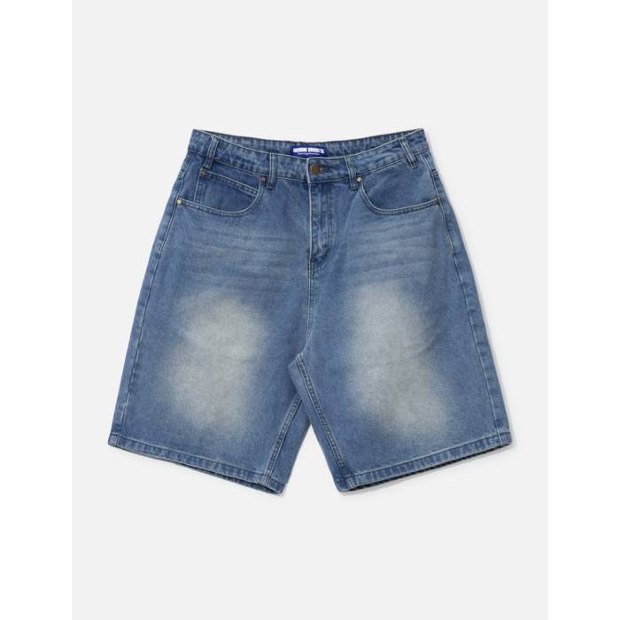 Butter Goods 【 Warped Denim Shorts Men Washed Mid Blue 】 デニム ショーツ メンズ ミッド 青色 ブルー