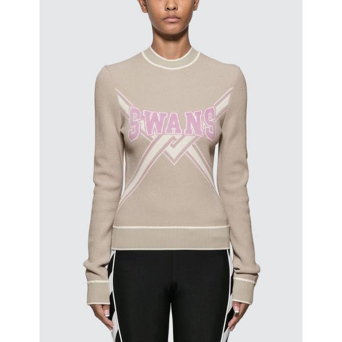 �� Knit Swans Sweater Women Light Green �� �˥å� �ȥ졼�ʡ� ��ǥ����� green �С����꡼��