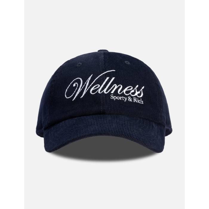 Sporty & Rich Soho Corduroy Hat Women Navy/White コーデュロイ レディース 紺色 ネイビー 白色 ホワイト