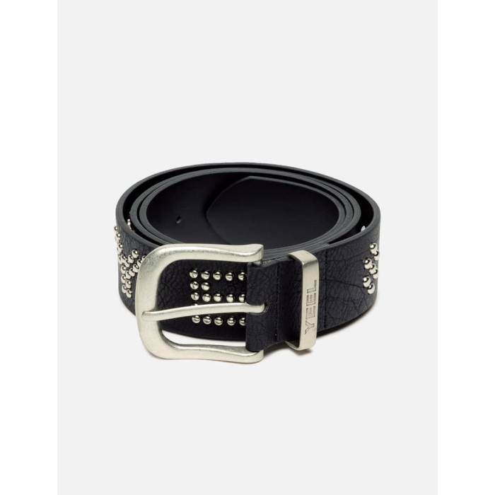 Yeel 【 Studded Belt Black Women Black 】 ベルト 黒色 ブラック レディース 黒色 ブラック