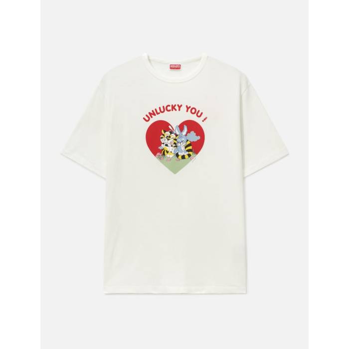 ケンゾー Kenzo 【 Cartoon T-Shirt Unisex 02 - Single Jersey - Off White 】 Tシャツ ユニセックス ジャージ 白色 ホワイト