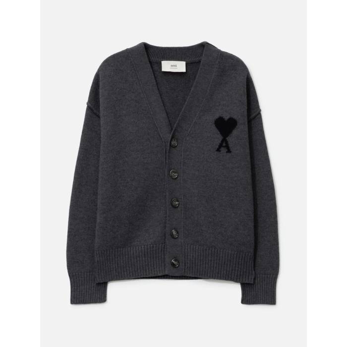 ���� Ami �� De Coeur Cardigan Men Heather Grey/Black �� �����ǥ����� ��󥺥ե��å���� �ȥåץ� �˥å� ����...