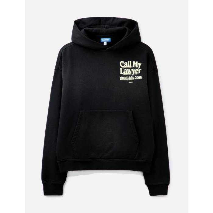 Market 【 Call My Lawyer 3D Hoodie Men Jet Set Black 】 フーディー パーカー メンズファッション トップス パーカー メンズ 黒色 ブラック