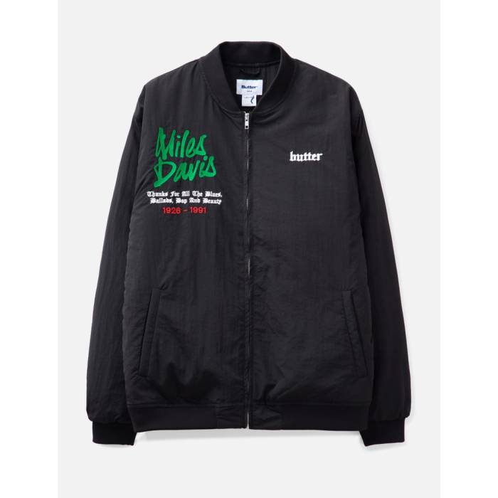 Butter Goods 【 X Miles Davis Miles Bomber Jacket Men Black 】 Jacket ジャケット メンズ 黒色 ブラック