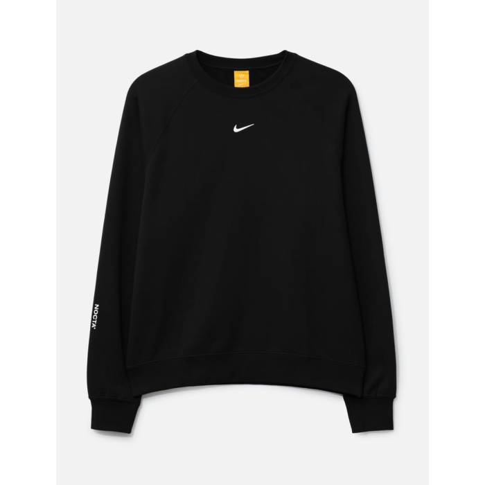 ナイキ Nike 【 Nocta Fleece Cs Crew Men Black 】 フリース クルー メンズファッション トップス スウェット トレーナー メンズ 黒色 ブラック