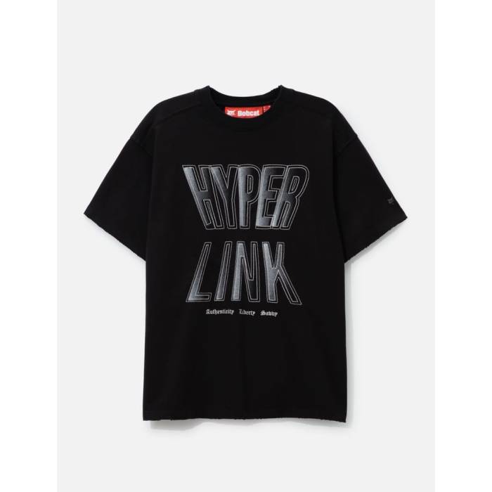 Bobcat  グラフィック Tシャツ メンズ 黒色 ブラック