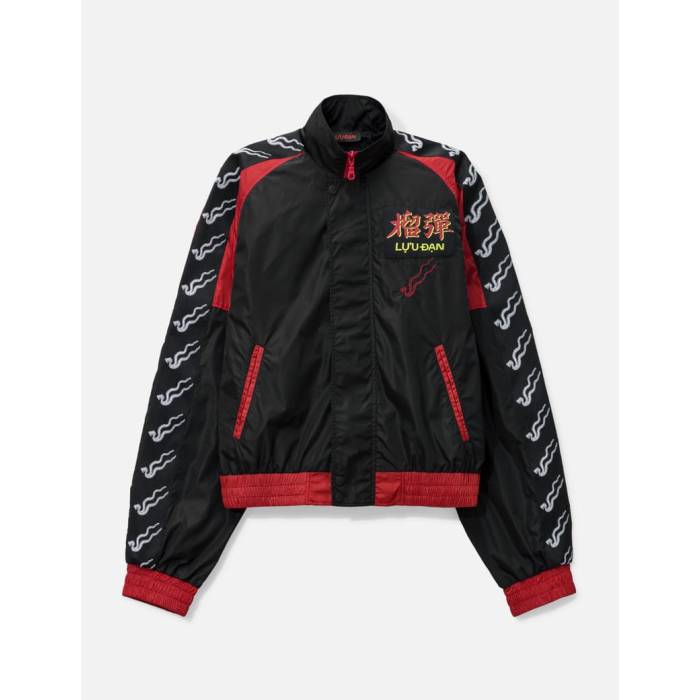 Luu Dan 【 New-Wave Shell Unisex Black/ Red 】 shell シェル レディースファッション コート ジャケット ユニセックス 黒色 ブラック Red 赤・レッド