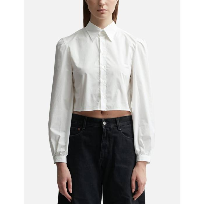 ブランド名Mm6 Maison Margiela性別Women(レディース)商品名Poplin Destructured Cropped Shirtカラー・White