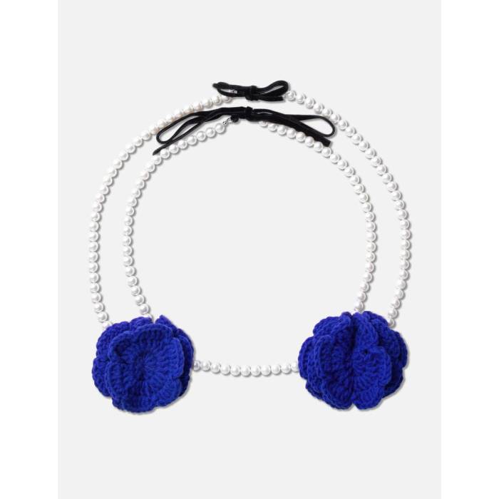 Pushbutton 【 Crochet Pearl Bra Necklace Women Multi 】 パール ネックレス レディースファッション..