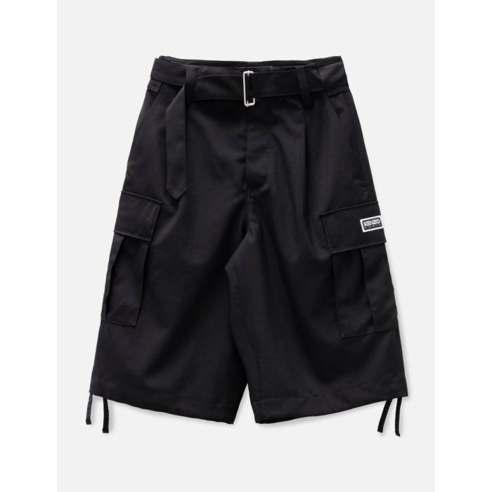 ケンゾー Kenzo 【 Cargo Tailored Shorts Unisex Black 】 カーゴ ショーツ ユニセックス 黒色 ブラック