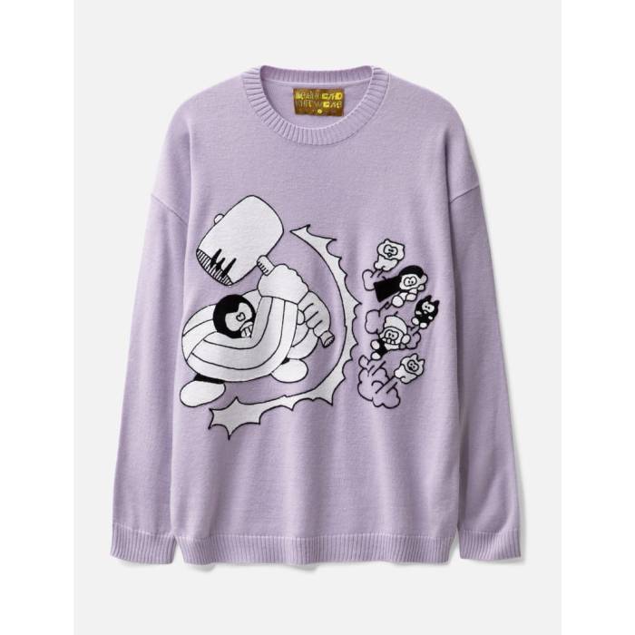 Brain Dead 【 Hammer Sweater Men Lilac 】 トレーナー メンズ