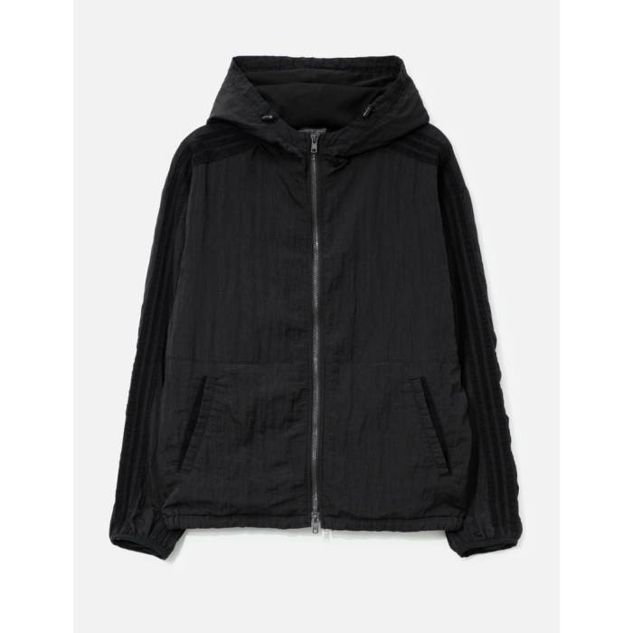 Polyteru 【 Old School Track Zip Hoodie Unisex Black 】 トラック フーディー パーカー ユニセックス 黒色 ブラック