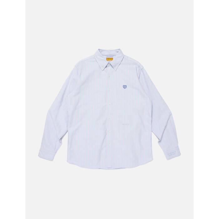 ヒューマンメイド Human Made 【 Striped Oxford Button Down Shirt Unisex Blue 】 オックスフォード ダウン ユニセックス 青色 ブルー