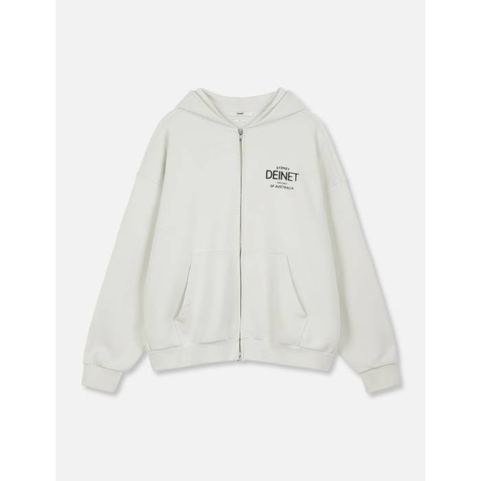 Deinet 【 Lost In Sydney Zip-Up Hoodie Unisex Ivory 】 フーディー パーカー ユニセックス アイボリー