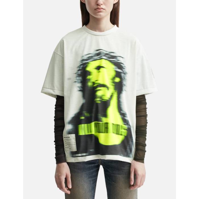 Tolq 【 Trompe L'oeil Blurry T-Shirt Unisex White 】 Tシャツ ユニセックス 白色 ホワイト