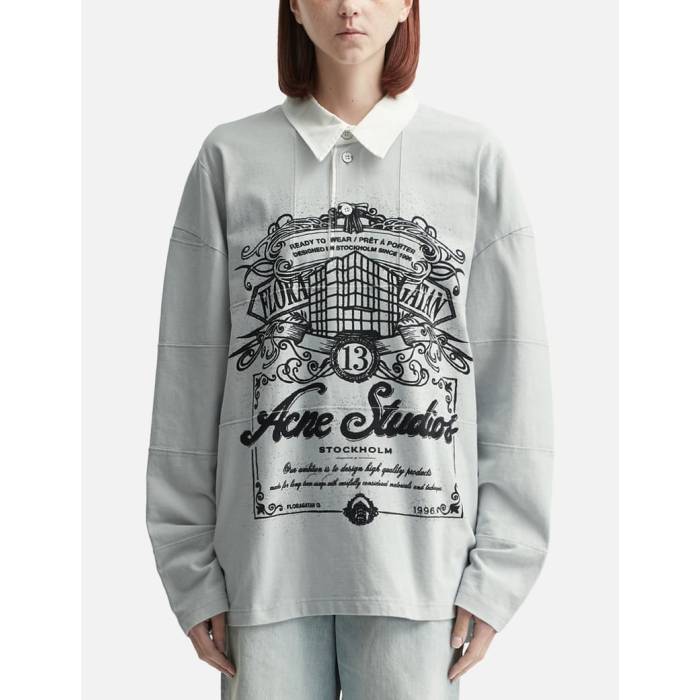 アクネストゥディオズ Acne Studios 【 Logo T-Shirt Unisex Cold Grey 】 ロゴ Tシャツ ユニセックス 灰色 グレー