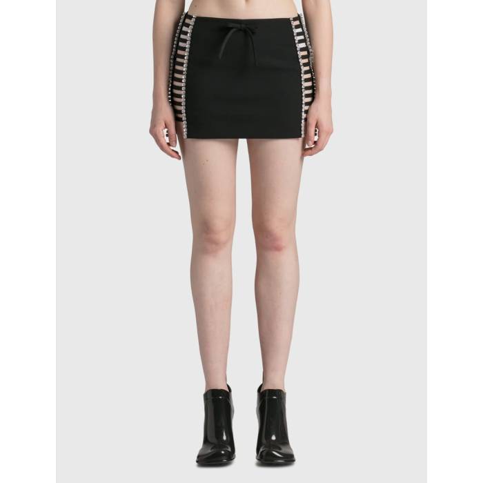Area 【 Cage Strap Mini Skirt Women Black 】 ストラップ レディース 黒色 ブラック