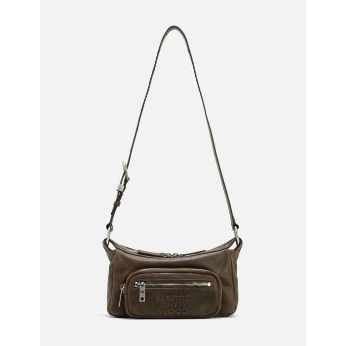 Margesherwood 【 Outpocket Hobo Mini Women Washed Brown Pull-Up 】 レディース 茶色 ブラウン