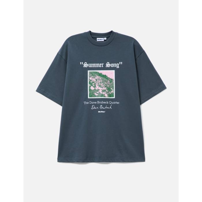 Butter Goods 【 Summer Song Tee Men Steel 】 Summer サマー Tシャツ メンズ Steel スティール
