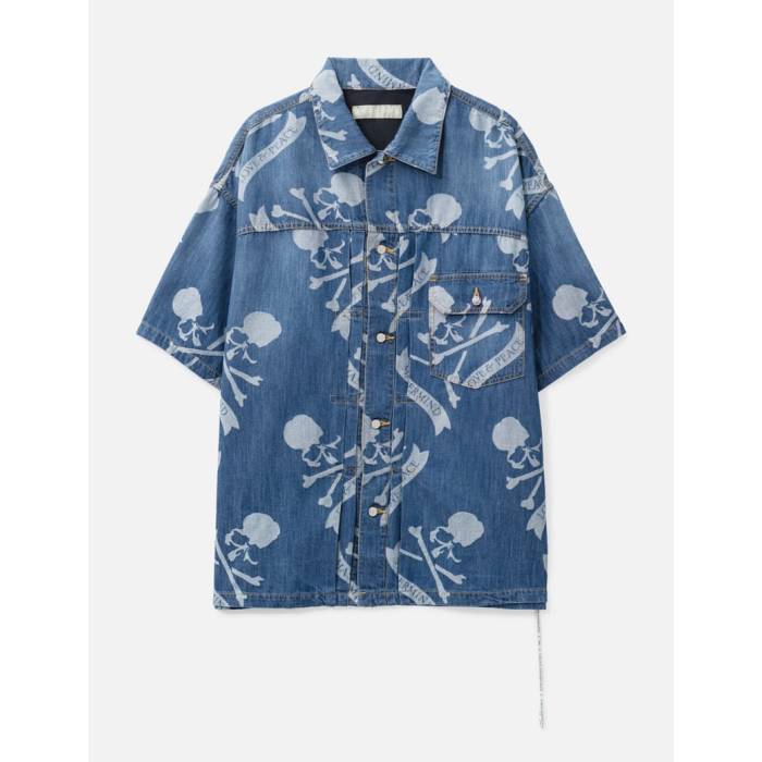 マスターマインドワールド Mastermind World 【 Aloha Ss Denim Shirt Men Indigo 】 アロハ デニム メンズ 藍色 インディゴ