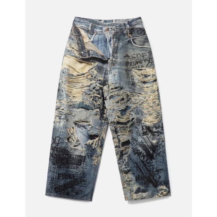 �����ͥ��ȥ��ǥ����� Acne Studios �� Super Baggy Fit Jeans - 2023 Men Mid Blue �� ������ ��󥺥ե�...