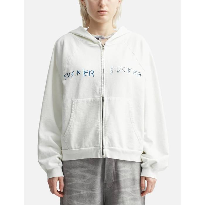 Basketcase �� Sucker Zip Hoodie Unisex Off-White �� �ա��ǥ��� �ѡ����� ��˥��å��� ���եۥ磻��