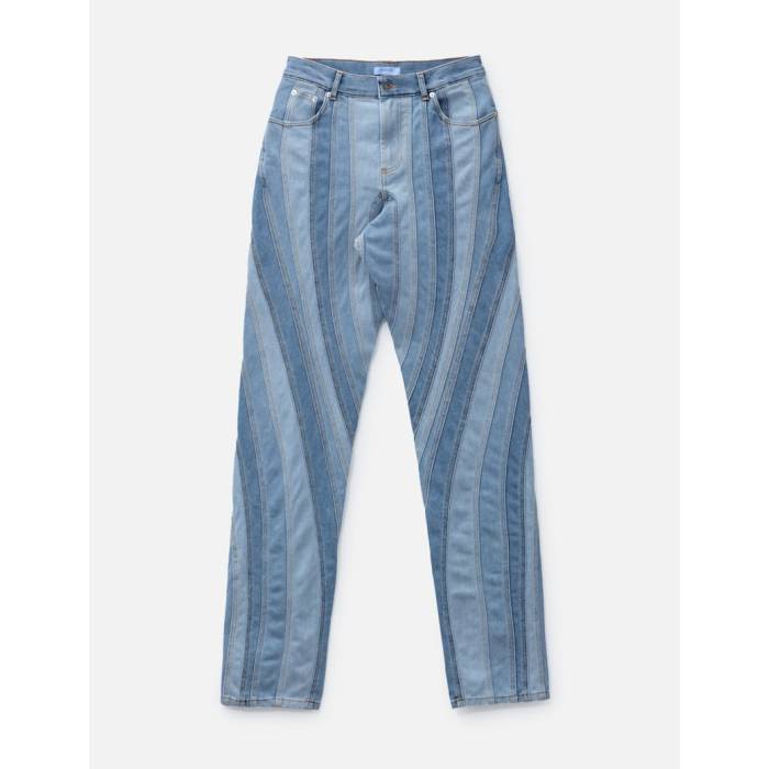 Mugler 【 Spiral Baggy Jeans Women Blue 】 ジーンズ レディース 青色 ブルー