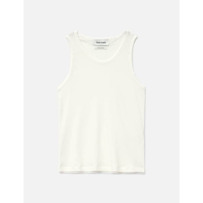 Tonywack 【 Silk Lyocell Rib Tank Top Men White 】 タンクトップ メンズ 白色 ホワイト