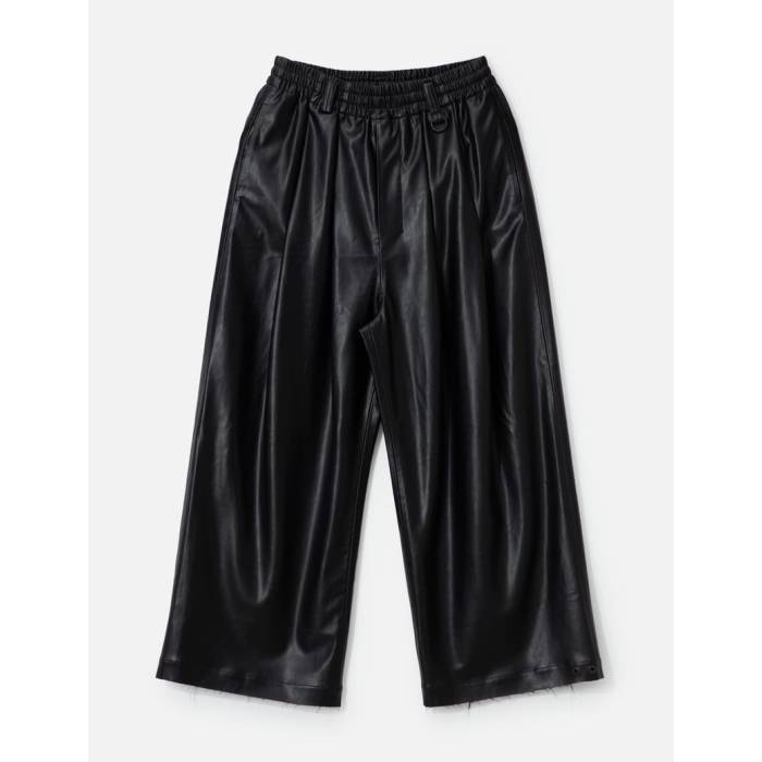 Team Wang Design 【 Acceptance Faux Leather Trousers Unisex Black 】 レザー ユニセックス 黒色 ブラック