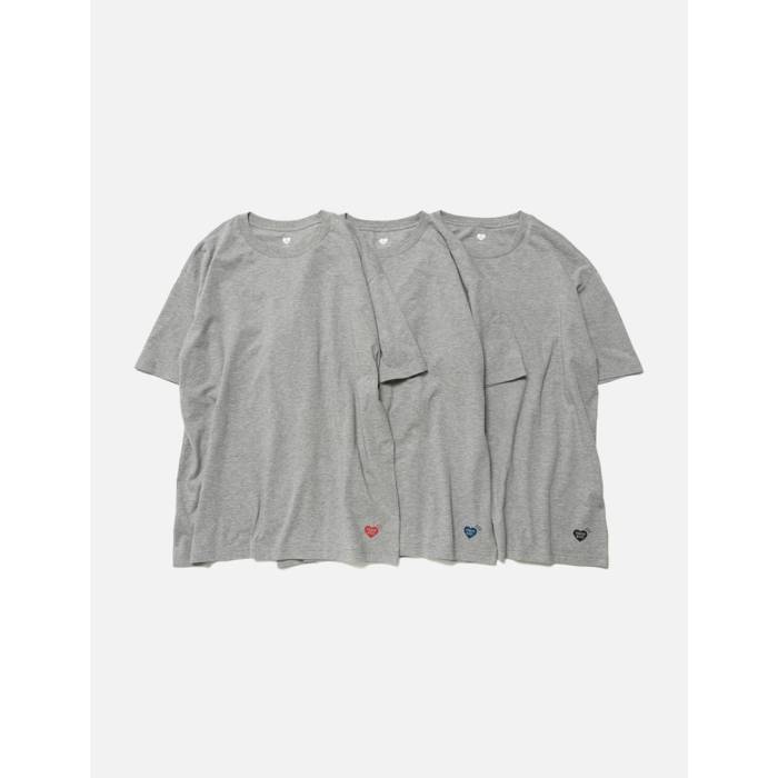 ヒューマンメイド Human Made 【 3-Pack T-Shirt Set Unisex Gray 】 3個入 Tシャツ ユニセックス gray 灰色・グレー・グレイ