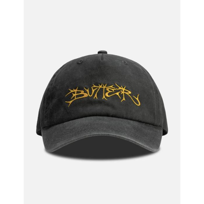 Butter Goods 【 Scrawling 5 Panel Cap Men Washed Black 】 キャップ 帽子 メンズ 黒色 ブラック